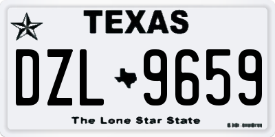 TX license plate DZL9659