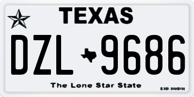TX license plate DZL9686