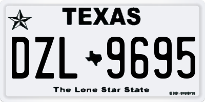 TX license plate DZL9695