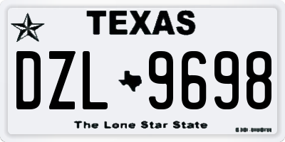 TX license plate DZL9698