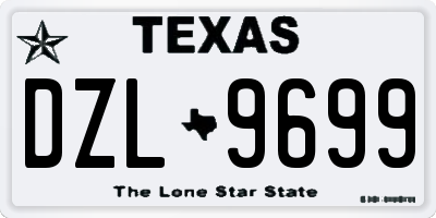 TX license plate DZL9699