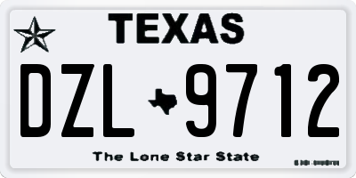 TX license plate DZL9712