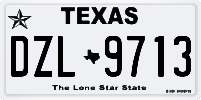 TX license plate DZL9713
