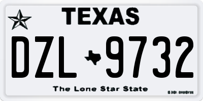 TX license plate DZL9732