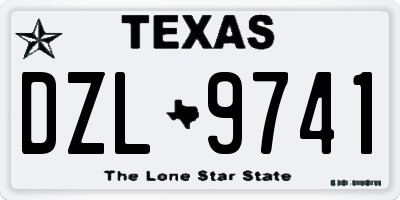 TX license plate DZL9741