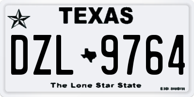 TX license plate DZL9764
