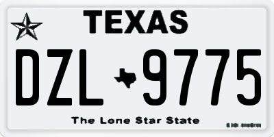 TX license plate DZL9775