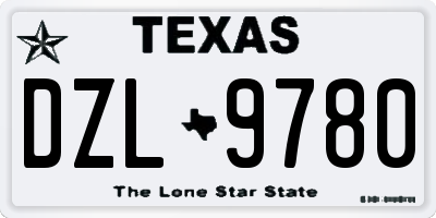 TX license plate DZL9780