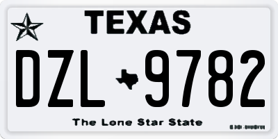 TX license plate DZL9782