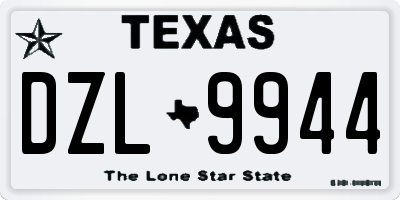 TX license plate DZL9944