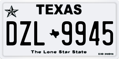 TX license plate DZL9945