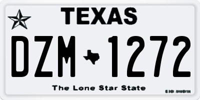 TX license plate DZM1272