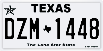 TX license plate DZM1448
