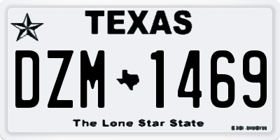 TX license plate DZM1469