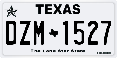 TX license plate DZM1527