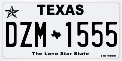 TX license plate DZM1555