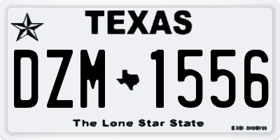 TX license plate DZM1556