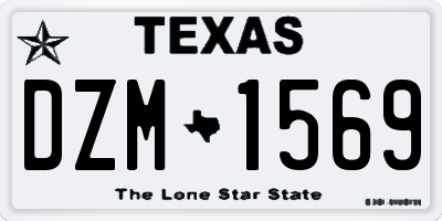TX license plate DZM1569