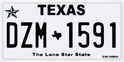 TX license plate DZM1591