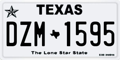 TX license plate DZM1595