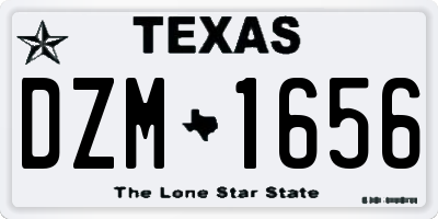 TX license plate DZM1656