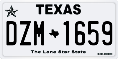 TX license plate DZM1659