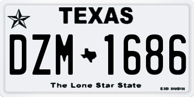 TX license plate DZM1686