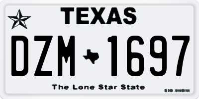 TX license plate DZM1697