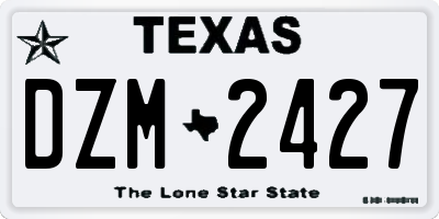 TX license plate DZM2427