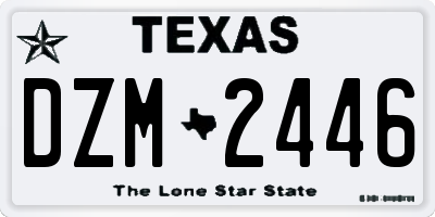 TX license plate DZM2446