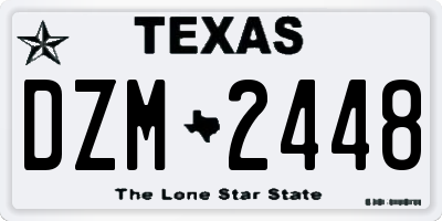 TX license plate DZM2448