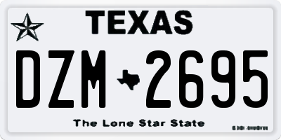 TX license plate DZM2695