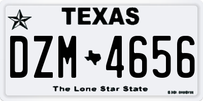TX license plate DZM4656