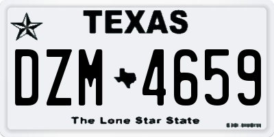 TX license plate DZM4659