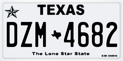 TX license plate DZM4682