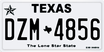 TX license plate DZM4856