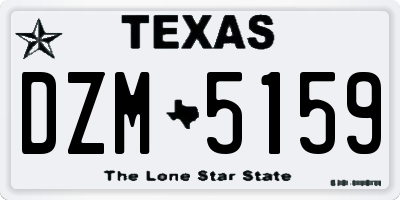 TX license plate DZM5159