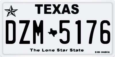 TX license plate DZM5176