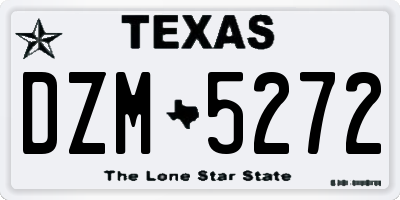 TX license plate DZM5272