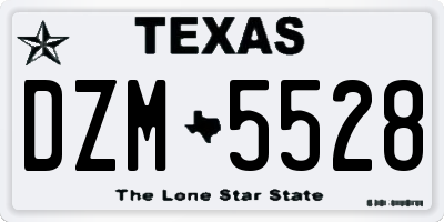 TX license plate DZM5528