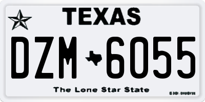 TX license plate DZM6055