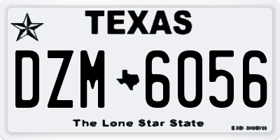 TX license plate DZM6056