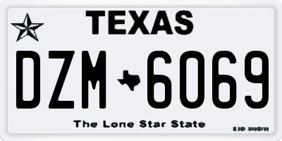 TX license plate DZM6069