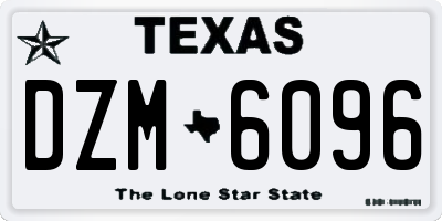 TX license plate DZM6096