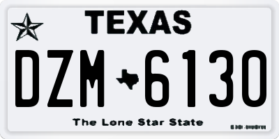 TX license plate DZM6130