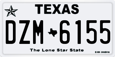 TX license plate DZM6155