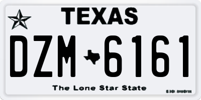 TX license plate DZM6161