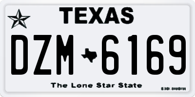 TX license plate DZM6169