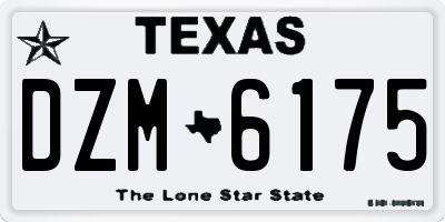 TX license plate DZM6175