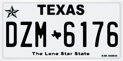 TX license plate DZM6176